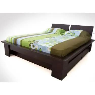 تخت خواب دو نفره تهران فرم مدل B1 سایز 160cm گردویی