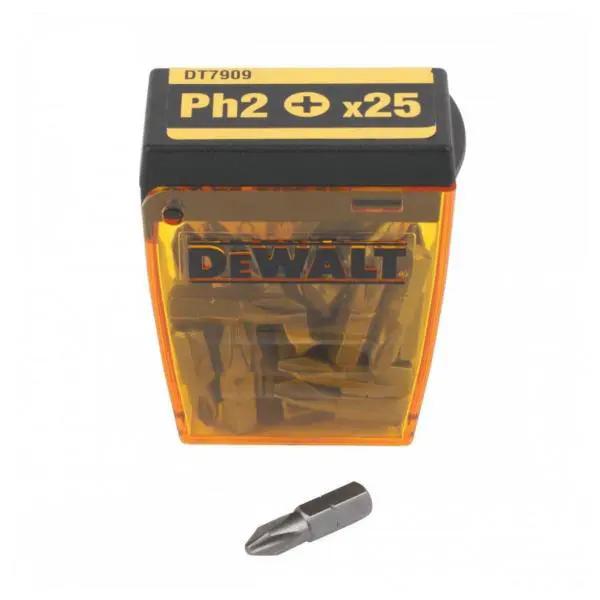 مجموعه 25 عددی سرپیچگوشتی دیوالت مدل DT7909 سایز PH2×25 میلی متر